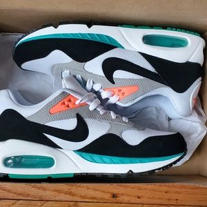 Nike air max shoes. White, black, & aqua